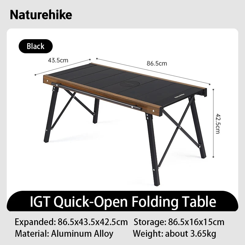 Naturehike Folding Aluminum IGT Table Portable Camping And BBQ