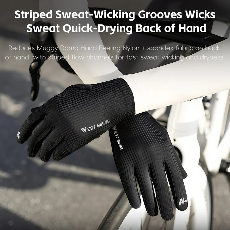 West Biking 3D Printed Gel Cycling Gloves Shock Absorbing Full Finger