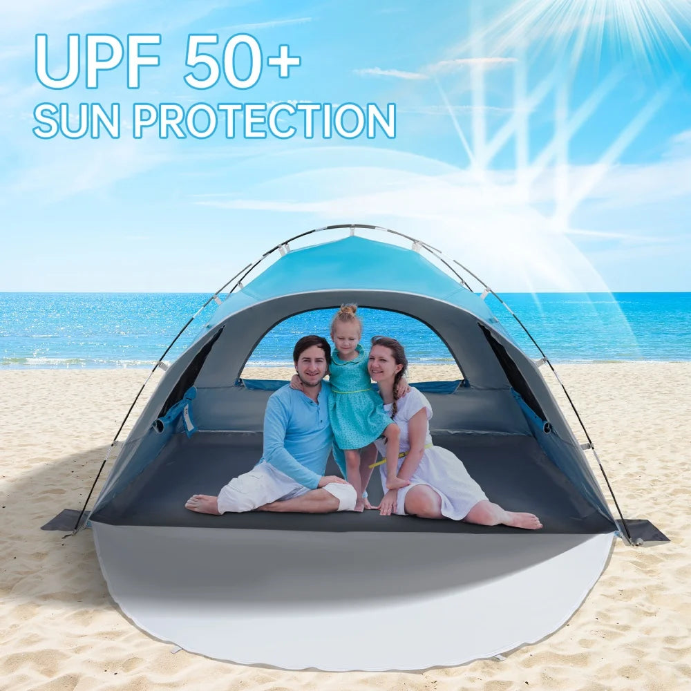 Night Cat Portable Sun Shade Tent For Three To Four People With UV Protection