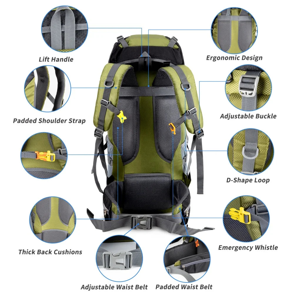 Night Cat Hiking Backpack Lightweight All Seasons Men Women