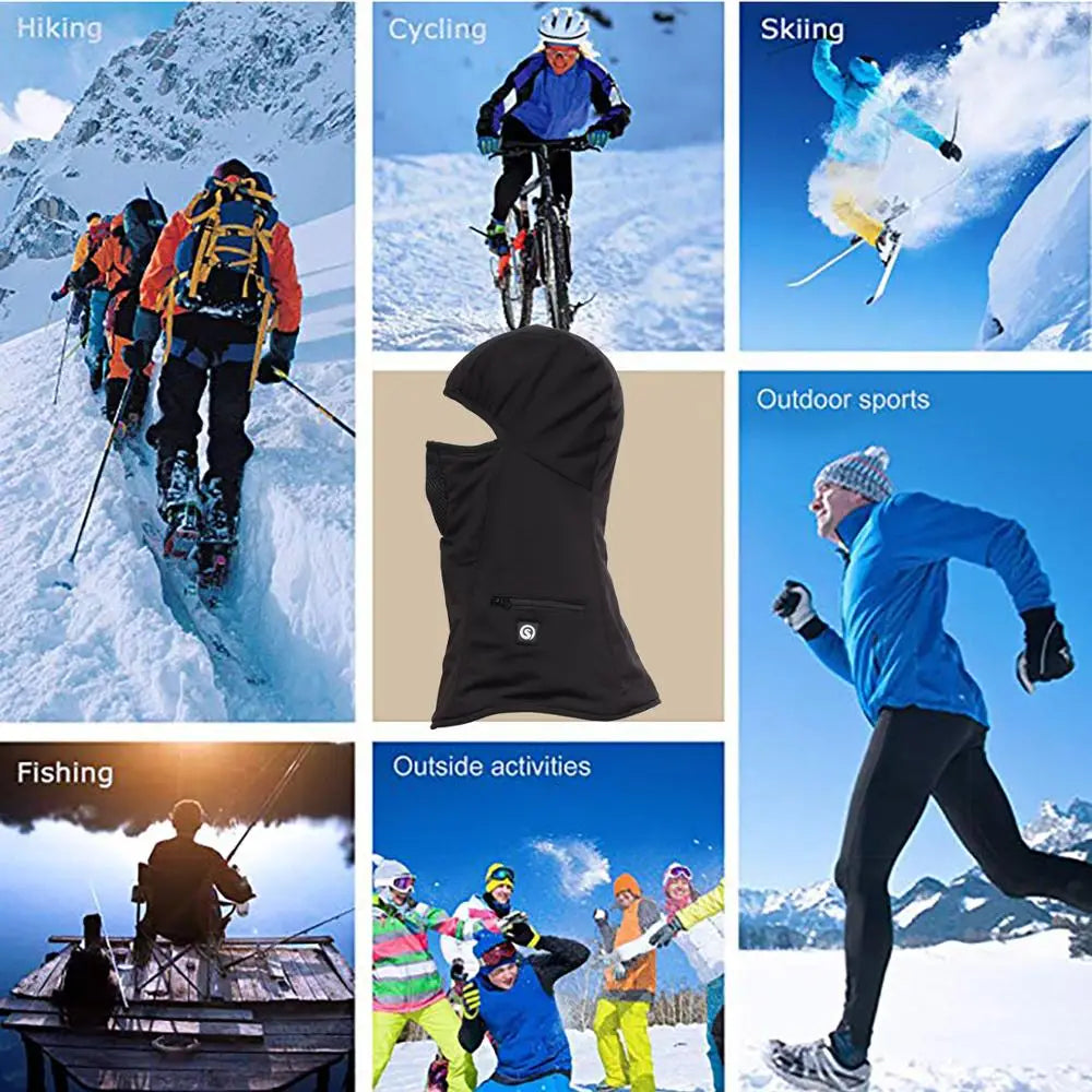Savior Heat Electric Ski Mask Battery Powered Thermal Rechargeable Balaclava