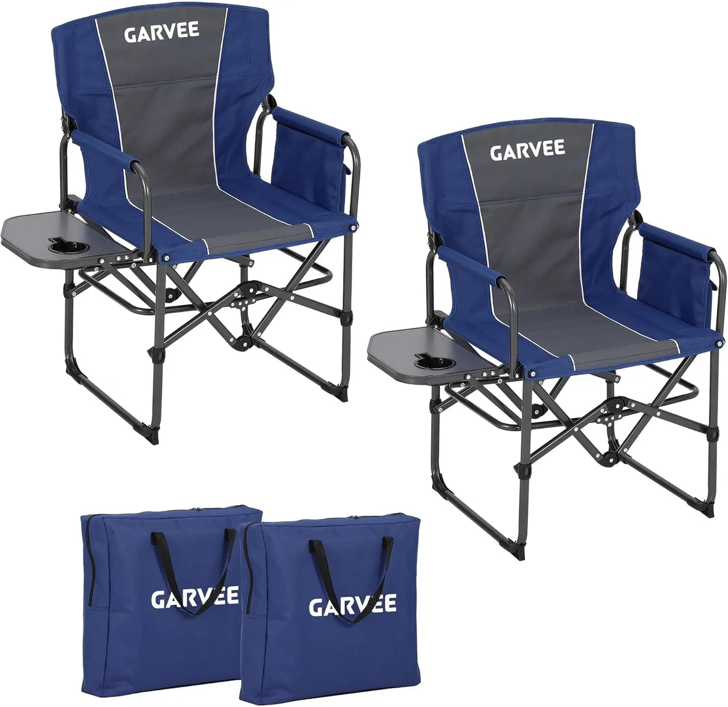 HiMISS Heavy Duty Folding Directors Chair Cup Holder 400 Lb