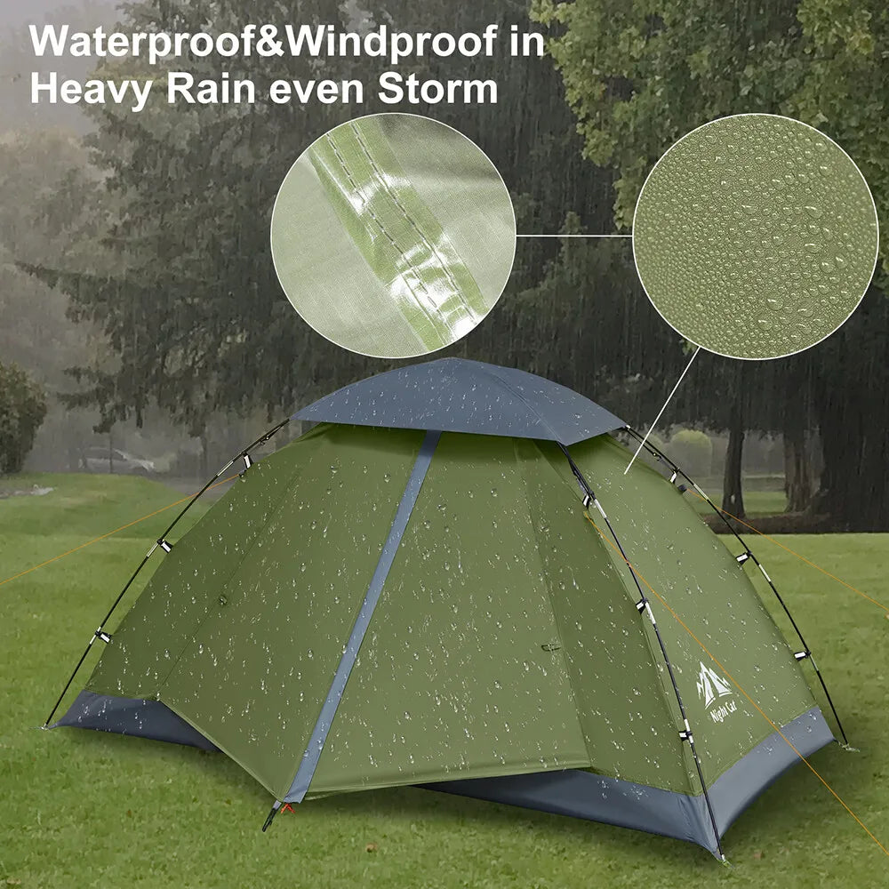 Night Cat Upgraded Backpacking Tent Easy Clip Setup Rainproof Lightweight