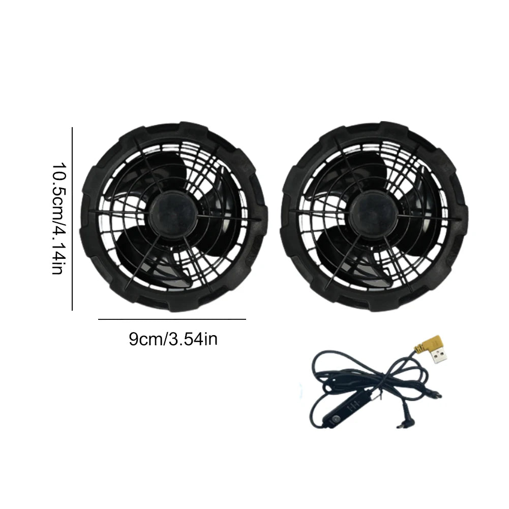 Wearable Cooling Vest With Battery Powered Fan For Outdoor Work