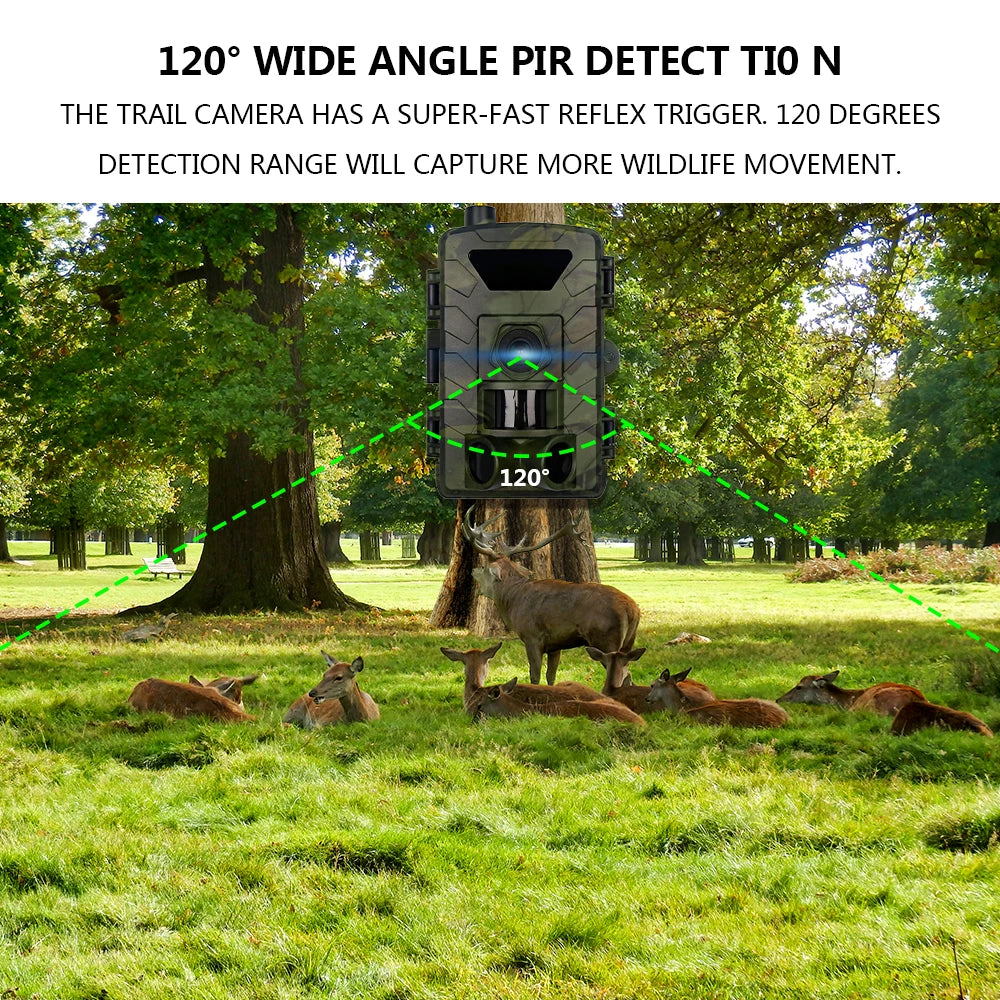 Fargarloo 4G Trail Camera 60MP 1296P Night Vision App Controlled