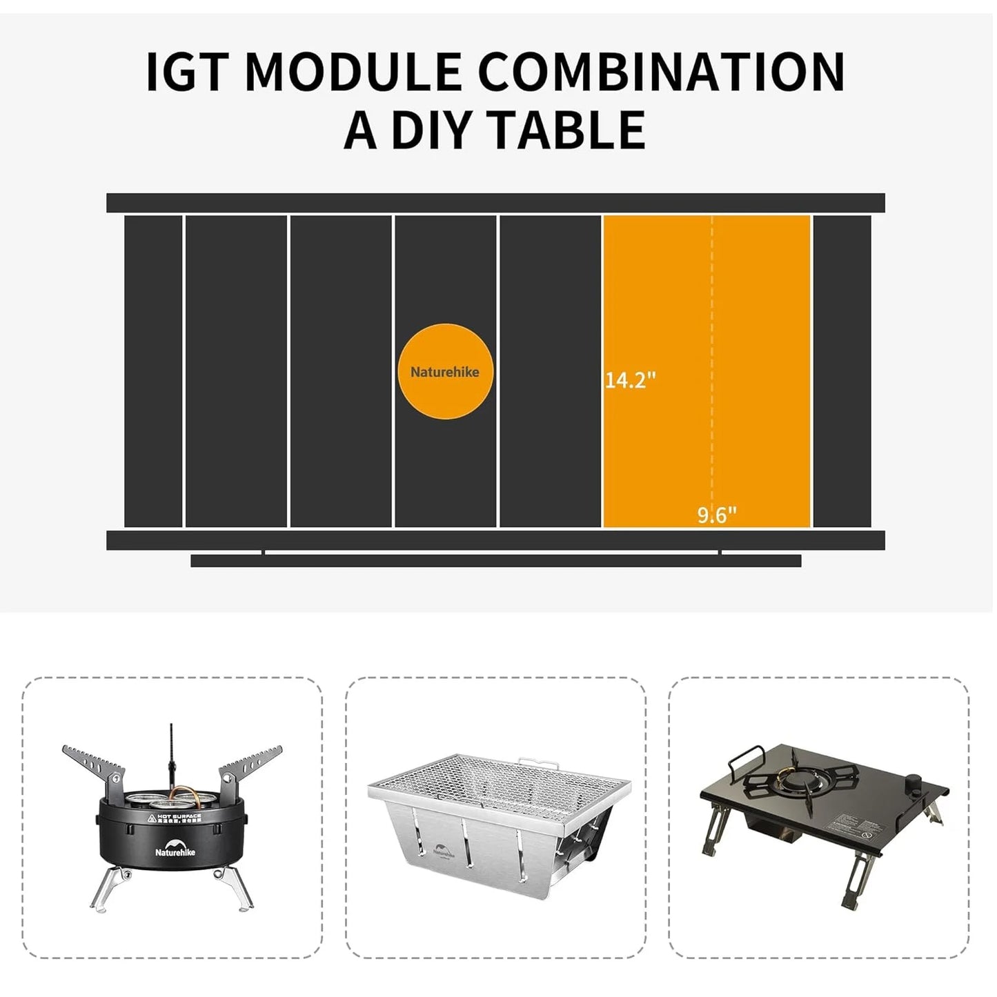 Naturehike Folding Aluminum IGT Table Portable Camping And BBQ