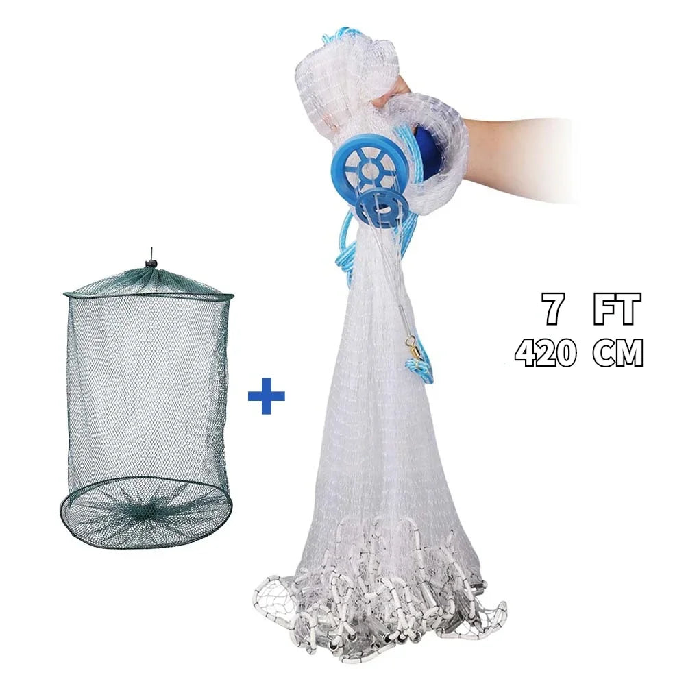 Hand Throw Cast Net For Freshwater And Saltwater Fishing Bait