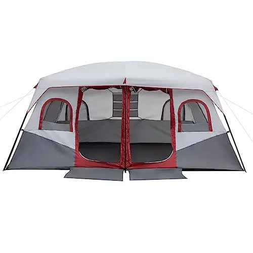 Waterproof Windproof Camping Tent With Two Doors And Separate Rooms