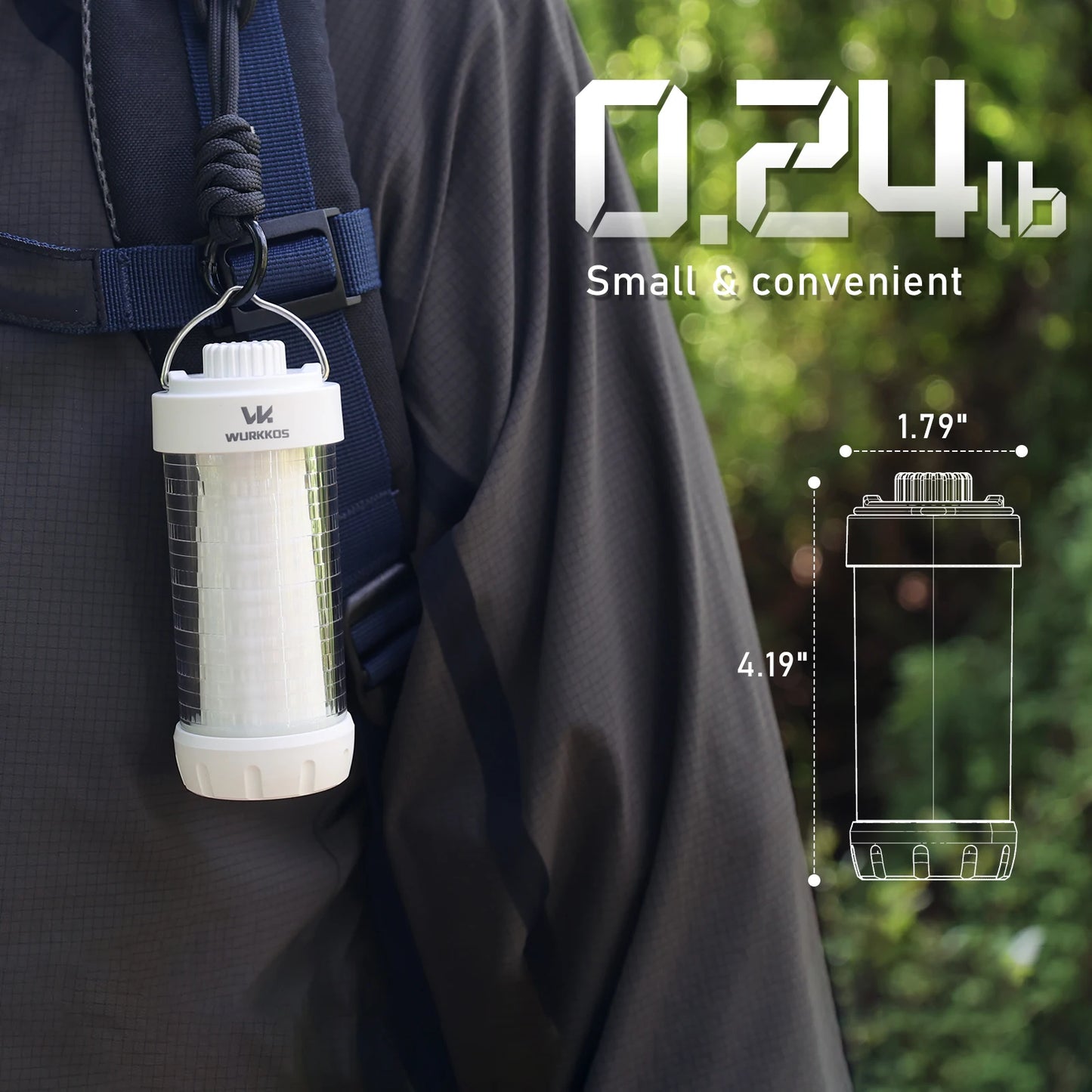 Wurkkos CL01 Camping Lantern 550LM RGB LED Flashlight Waterproof