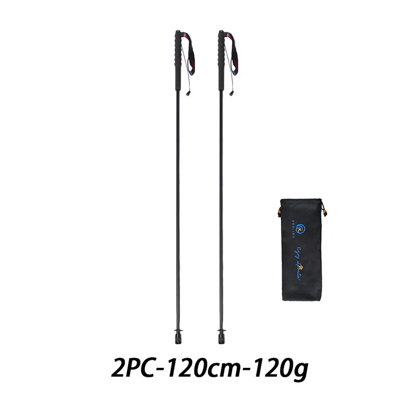 OKHEALING Ultra Light Foldable Carbon Fiber Trekking Poles For Hiking