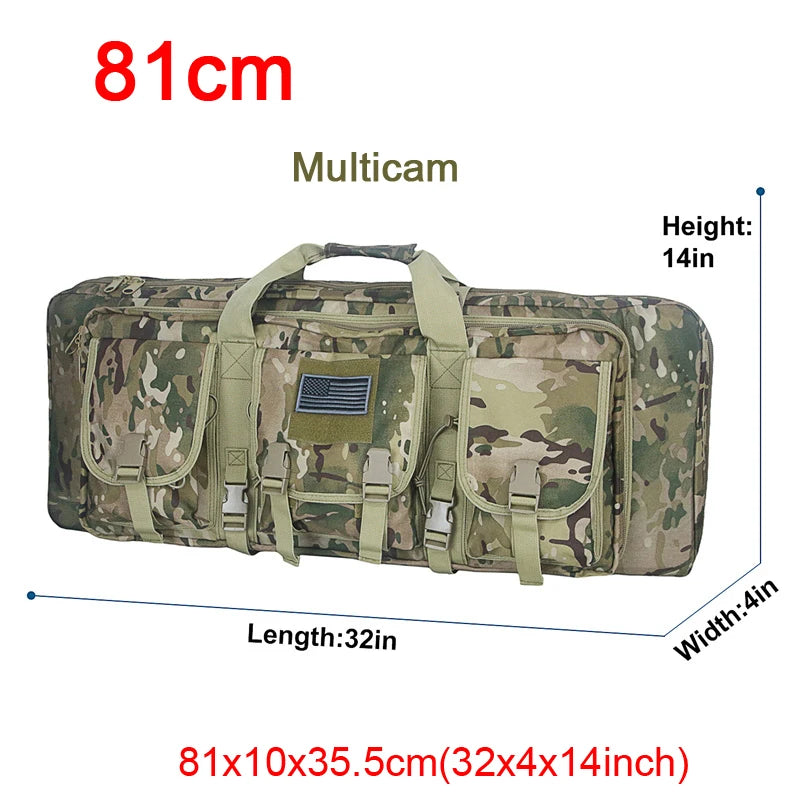 LQARMY Tactical Double Rifle Case Molle Bag Sniper Airsoft Gun