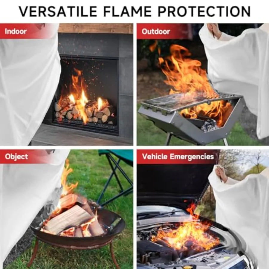 Emergency Fire Blanket For Home Kitchen Safety And Flame Protection