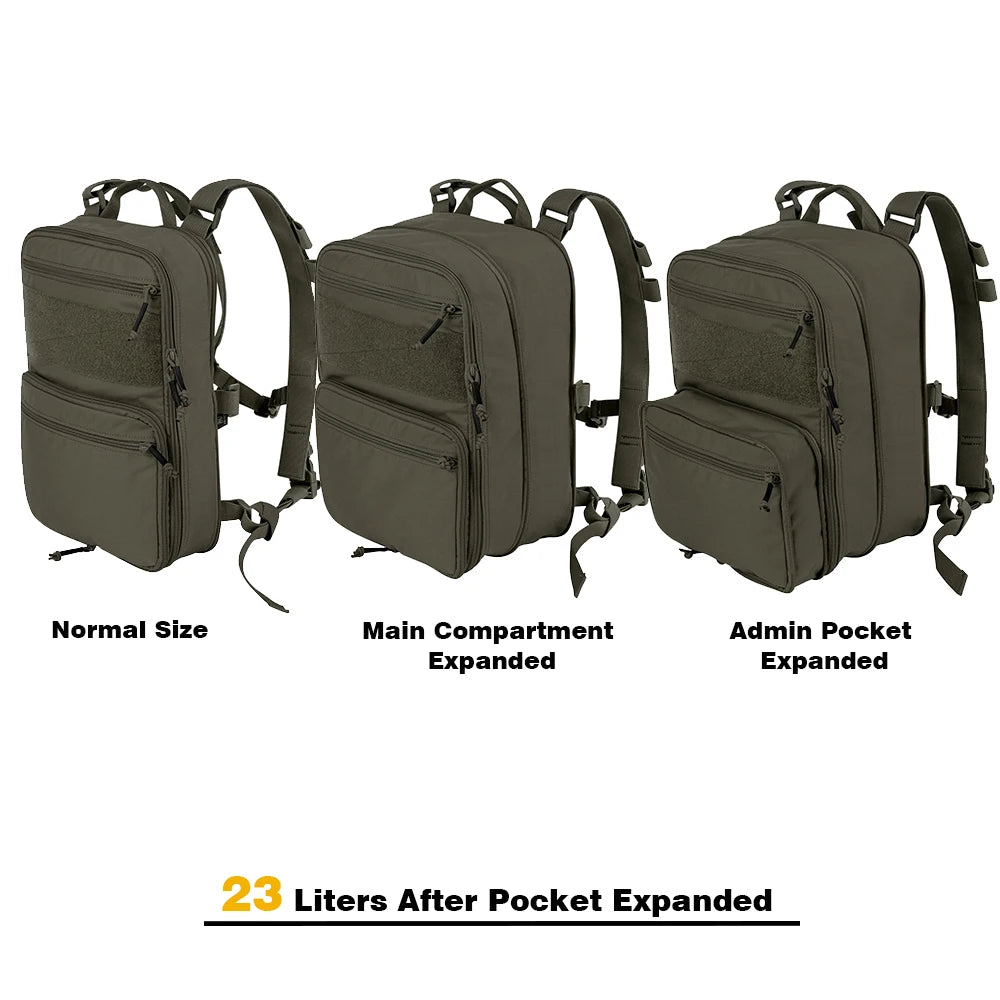 KRYDEX D3 Flatpack Tactical Backpack Assaulter Pack MOLLE 23L