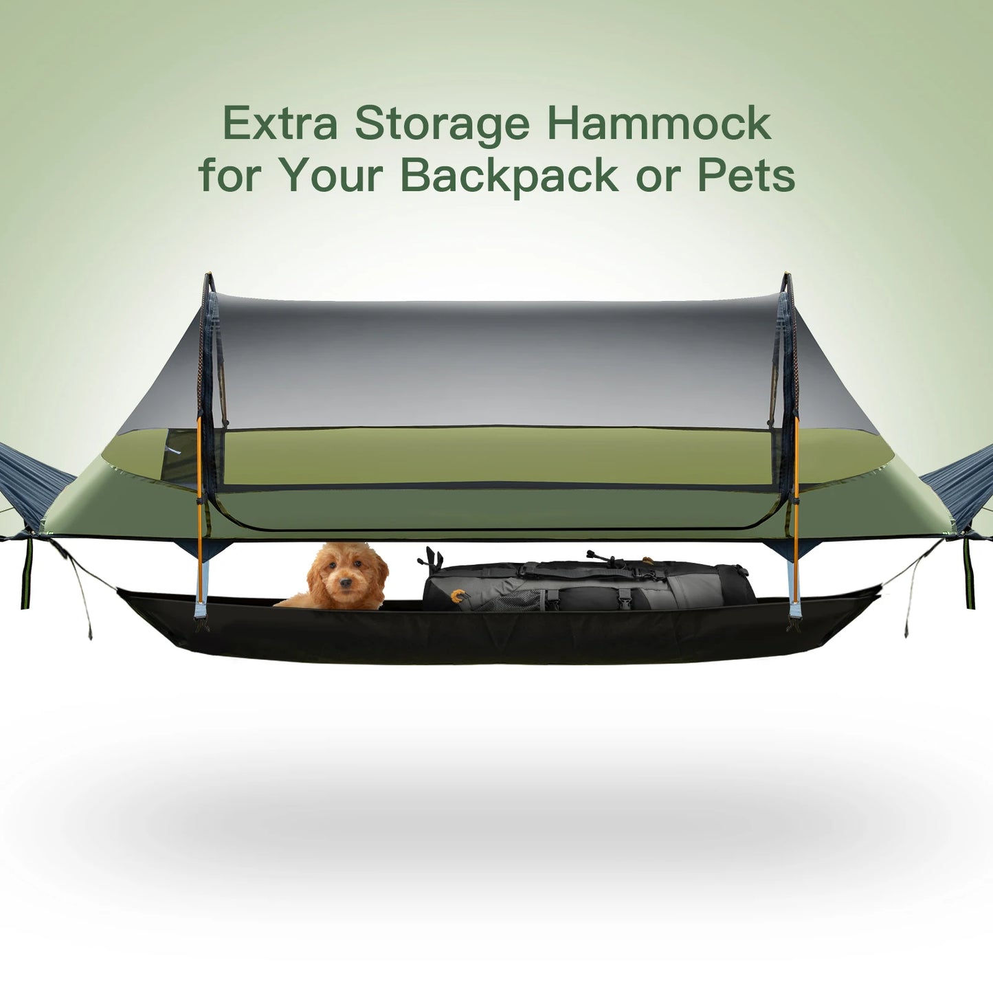 Night Cat Hammock Tent With Mosquito Net Waterproof Rainfly And Storage
