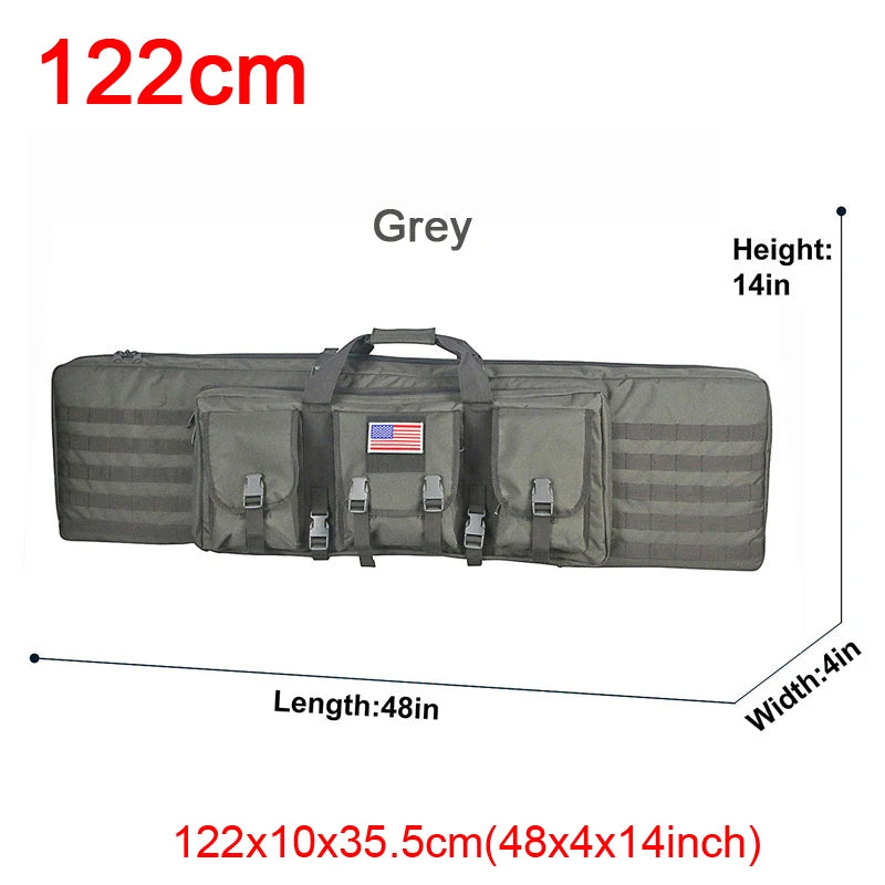 LQARMY Tactical Double Rifle Case Molle Bag Sniper Airsoft Gun