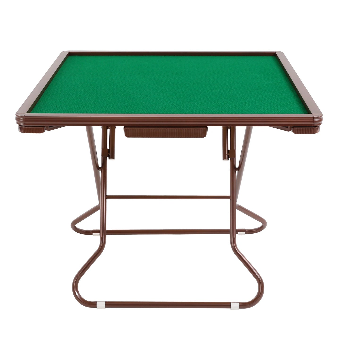 Foldable Square Mahjong Table With Wood Velvet Desktop