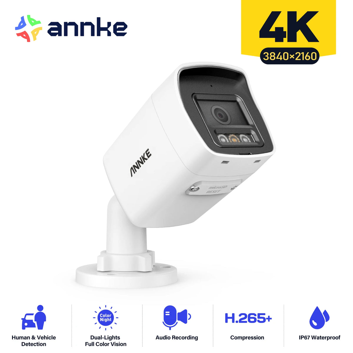 Annke 4K Smart Dual Light Varifocal Bullet IP67 Network Camera