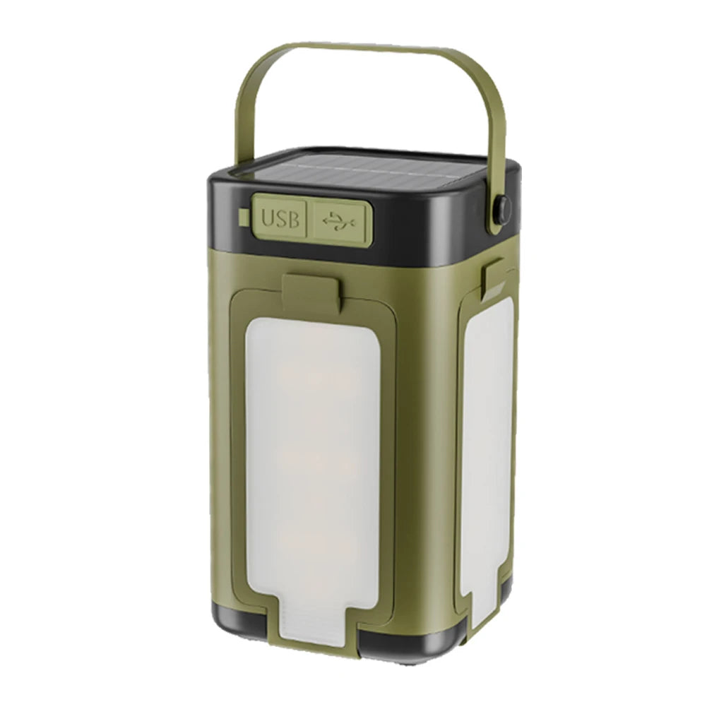 Foldable Solar Camping Lantern With Rechargeable Power Bank