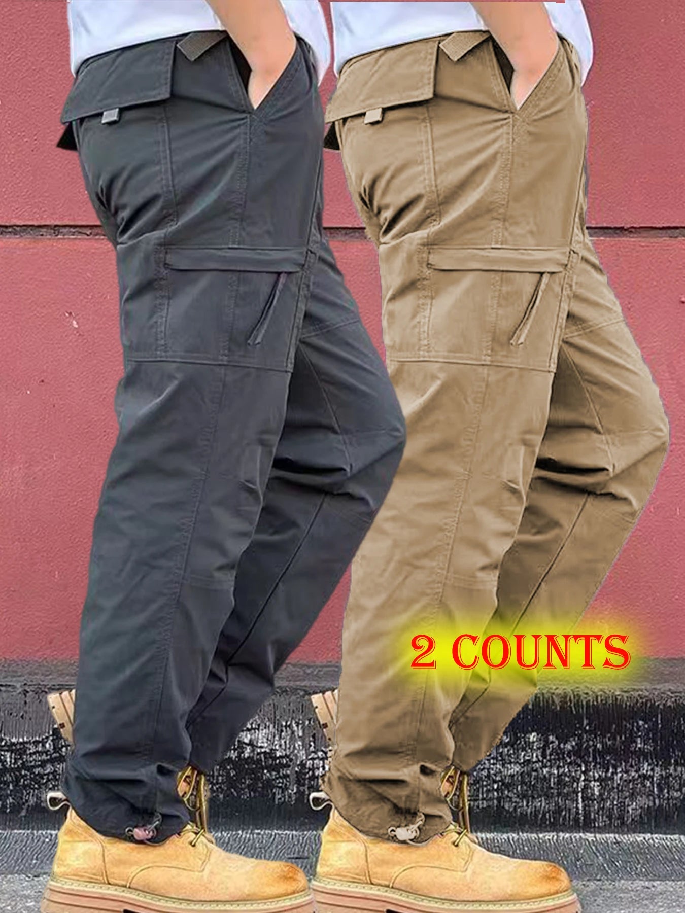 Men Waterproof Cargo Pants For Hiking Multi Pocket Tactical Ripstop