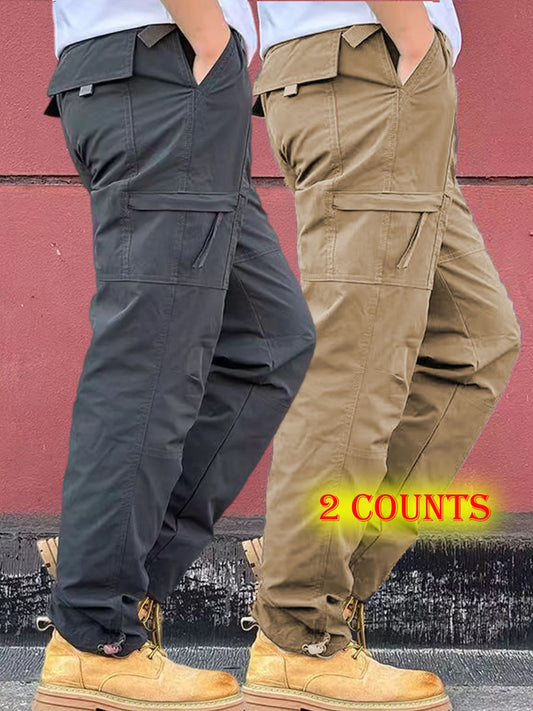 Men Waterproof Cargo Pants For Hiking Multi Pocket Tactical Ripstop