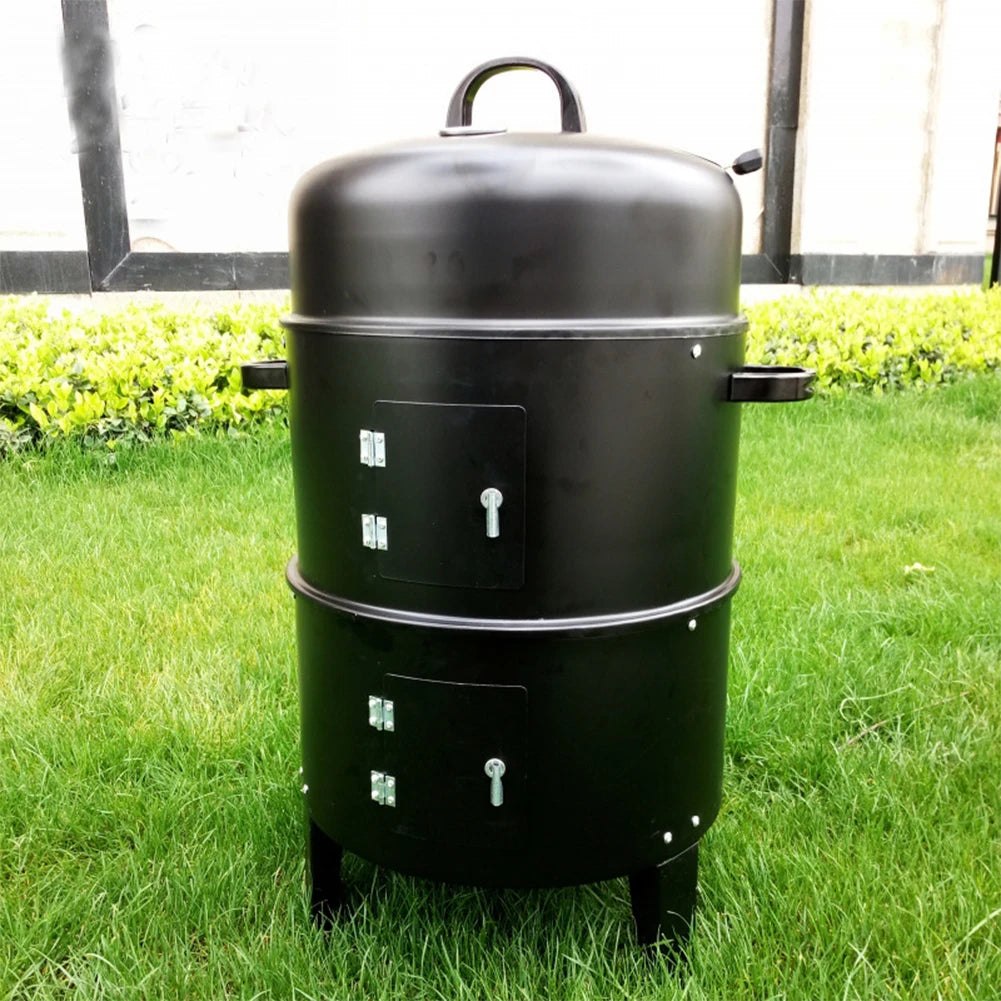 Atuotin Vertical Charcoal Smoker With Built In Thermometer Grill