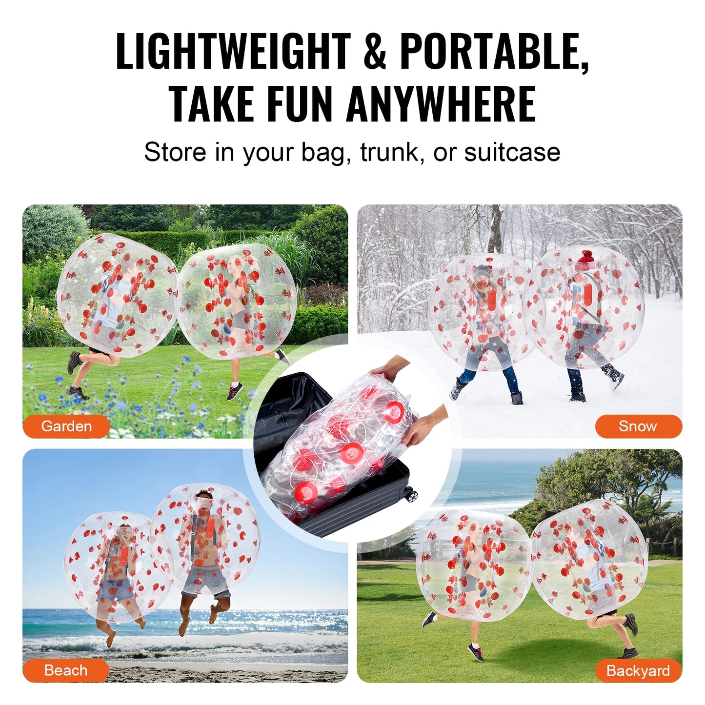 SucceBuy Inflatable Bumper Ball PVC For Outdoor Team Games
