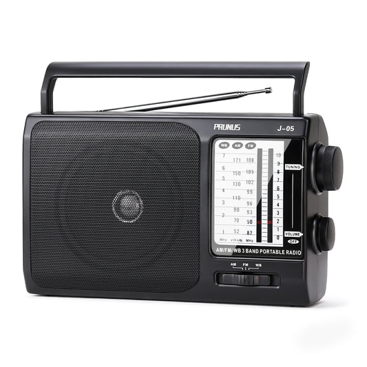 PRUNUS Weather AM FM Portable Radio 3X D Cell Batteries