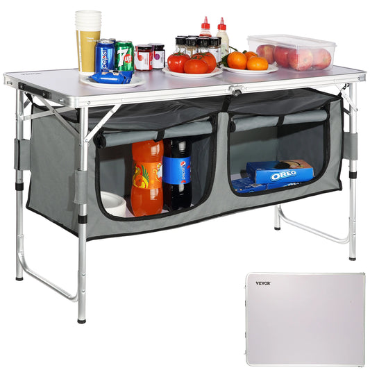 VEVOR Camping Kitchen Table With Folding Design For Outdoor Cooking