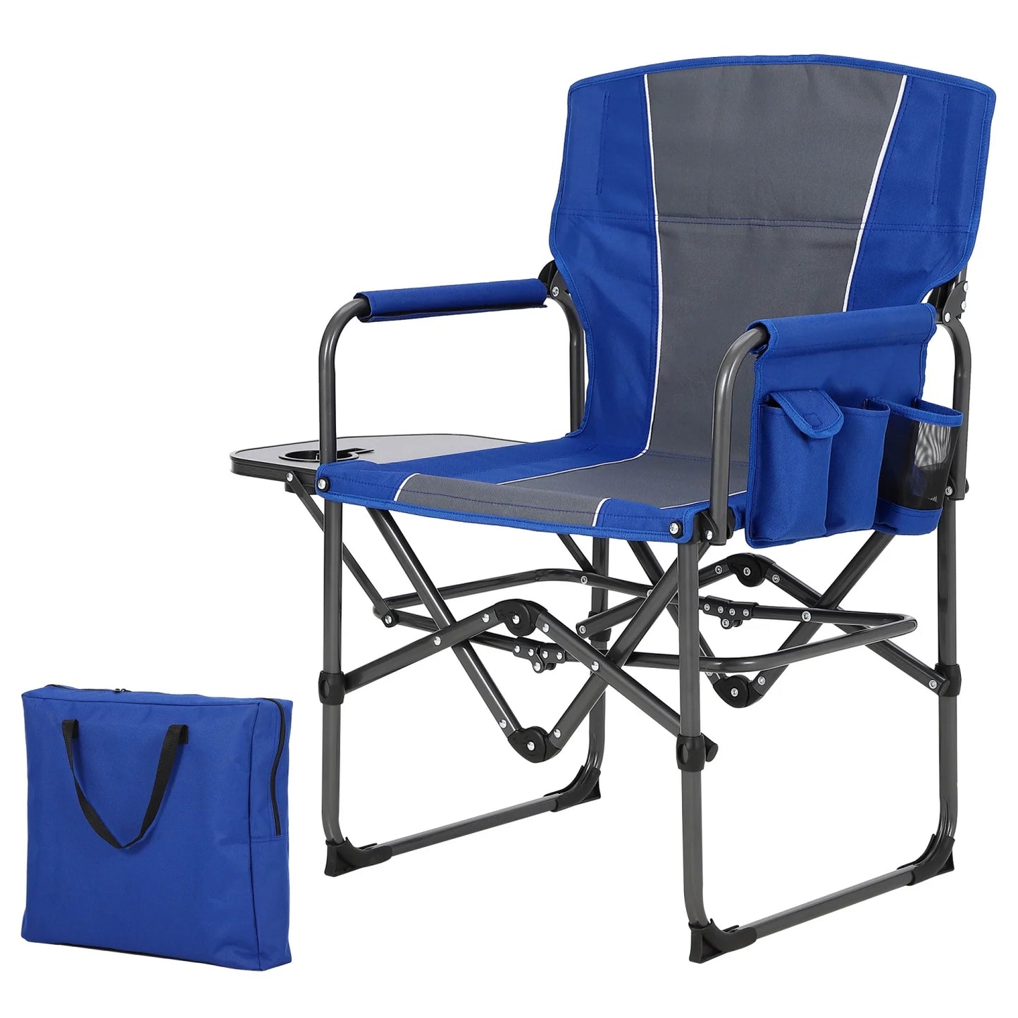 HiMISS Heavy Duty Folding Directors Chair Cup Holder 400 Lb