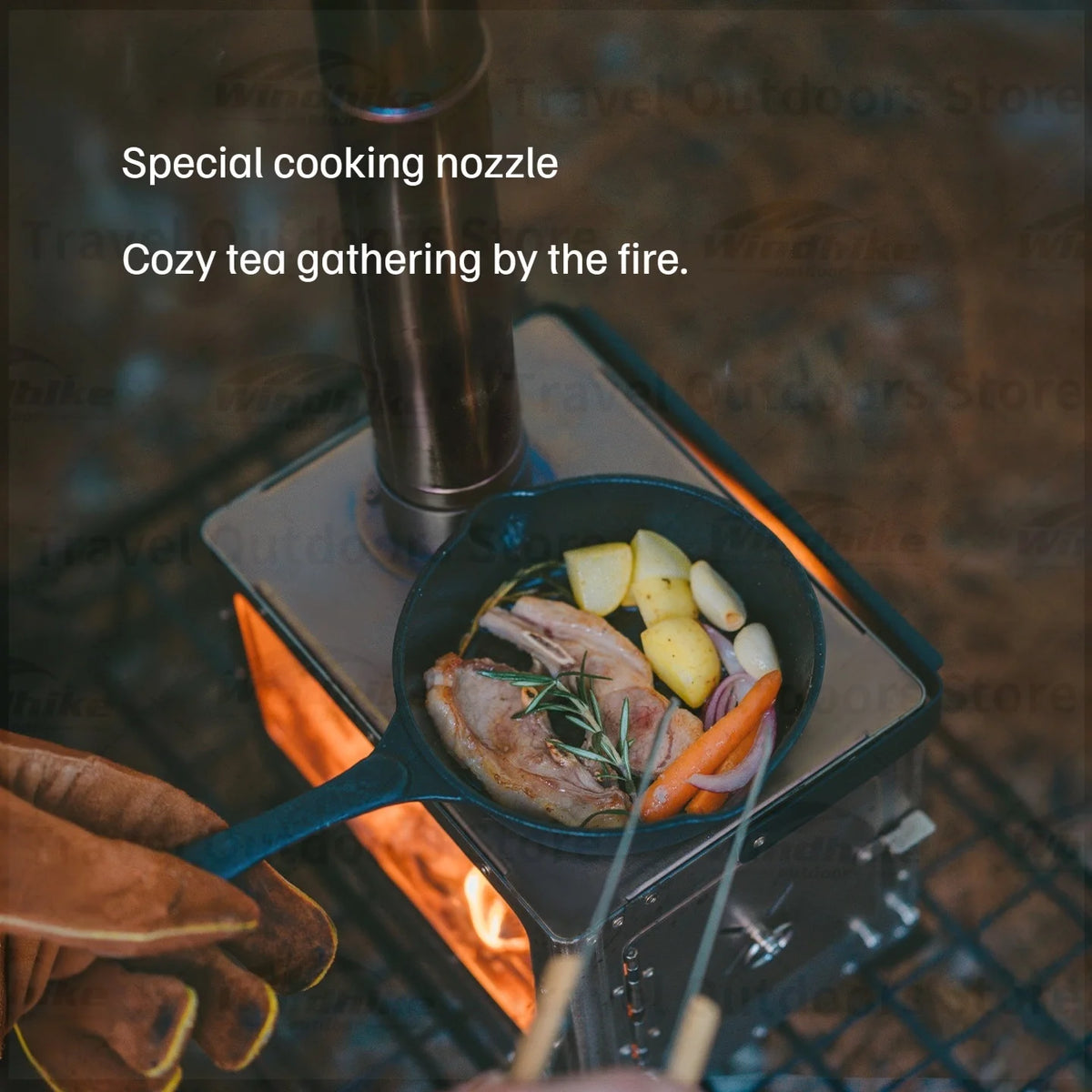 Naturehike Travel Portable Wood Stove Tent Heater With Chimney