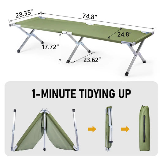 RHB03A Portable Folding Camping Cot With Carrying Bag