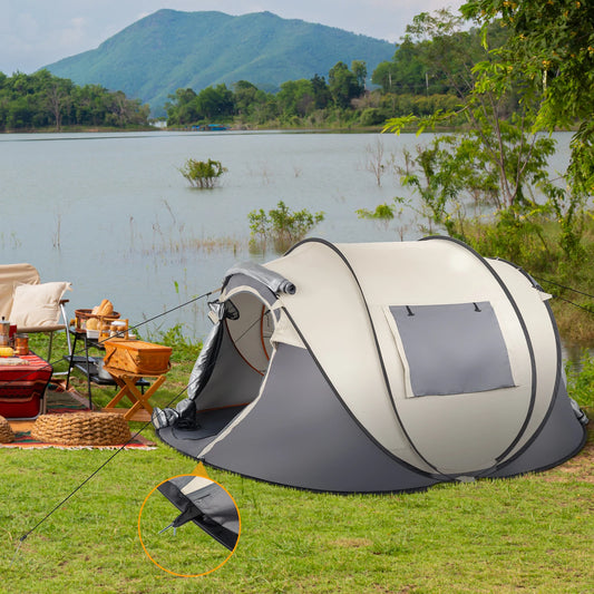 Pop Up Tent Instant Setup For Family Camping Portable Waterproof 190T Polyester