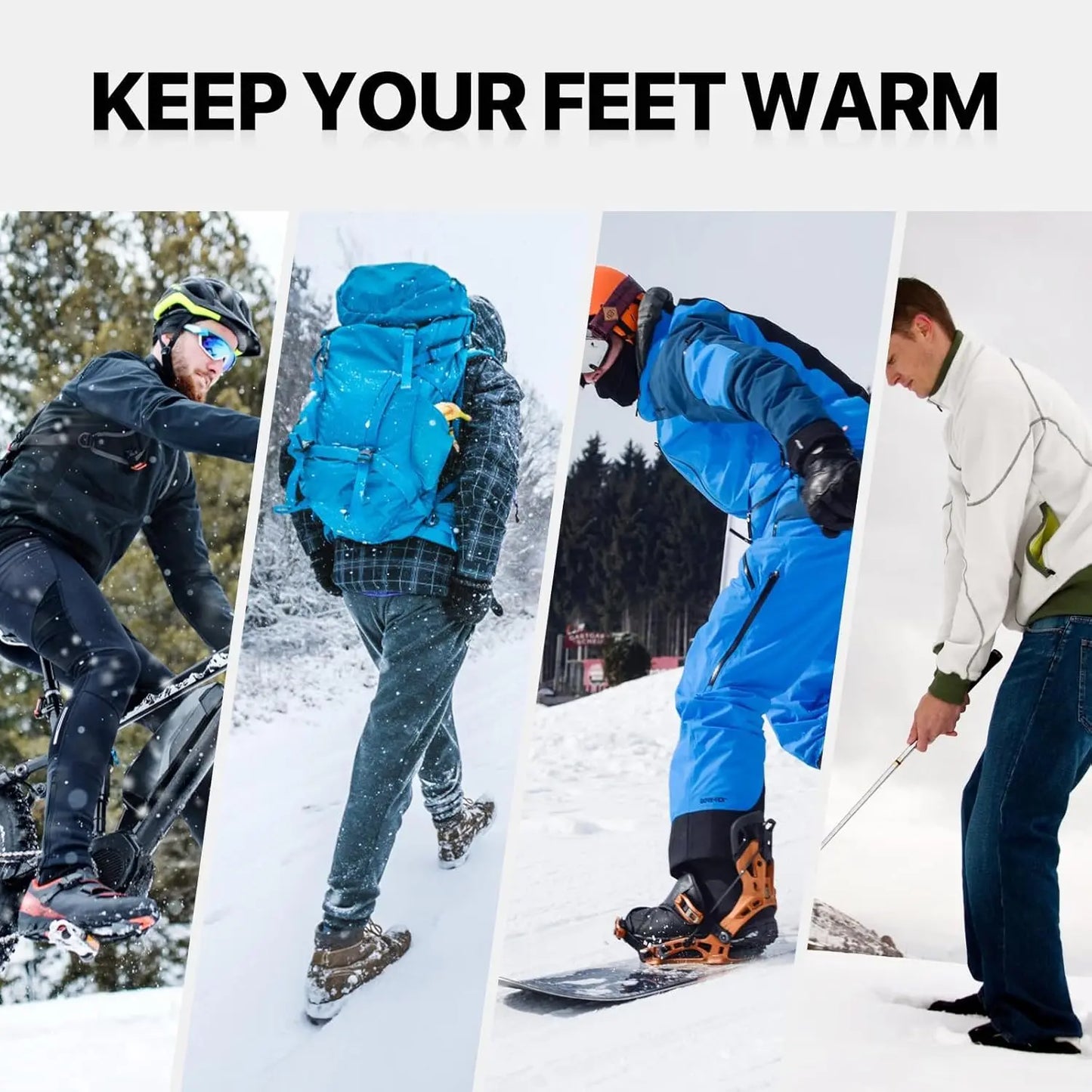 Snow Deer Rechargeable Heated Socks Winter Thermal Gear For Sports