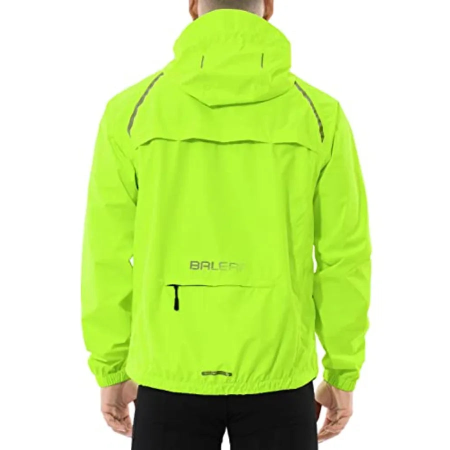 Polyester Waterproof Rain Jacket Hooded Windbreaker For Men