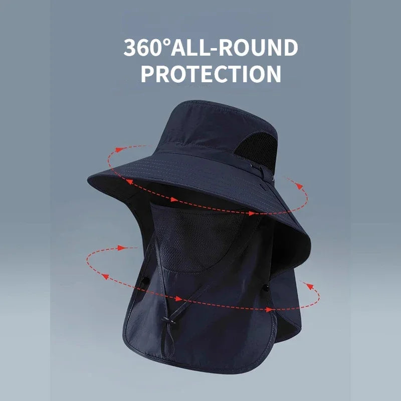 UV Protective Outdoor Sun Hat With Neck Flap For All