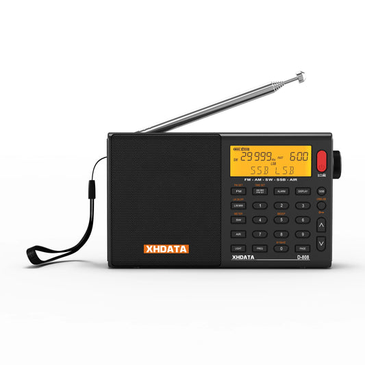 XHDATA D808 Portable Multiband Radio Receiver AM FM SW SSB