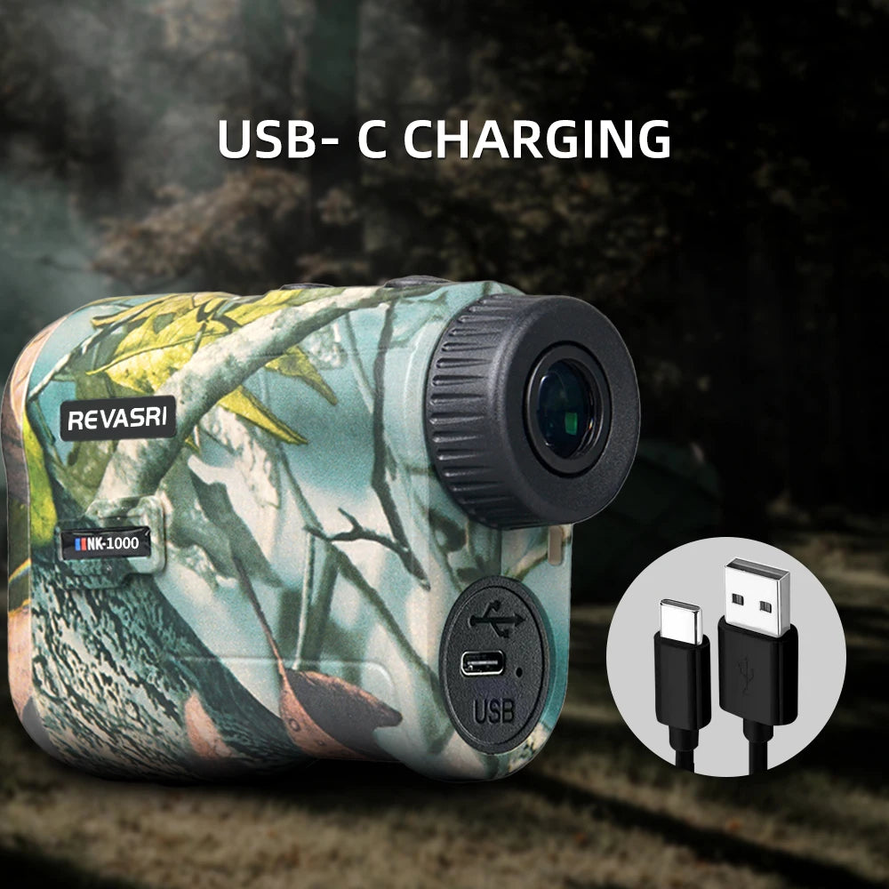 REVASRI 6x 1000m Laser Rangefinder For Hunting Monocular With Scan Modes