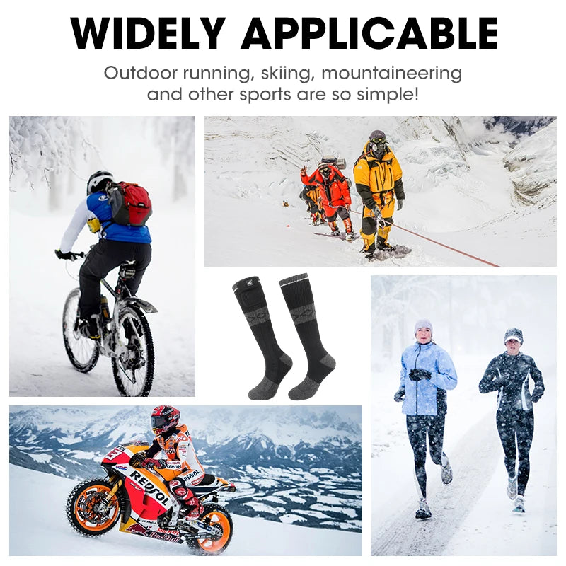 Savior Heat Rechargeable Electric Heated Socks Winter Warm Thermal Cycling