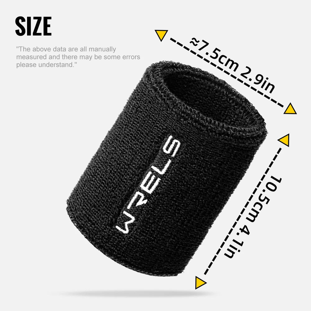 Terry Cloth Moisture Wicking Wristbands Polyester For Sports Gym