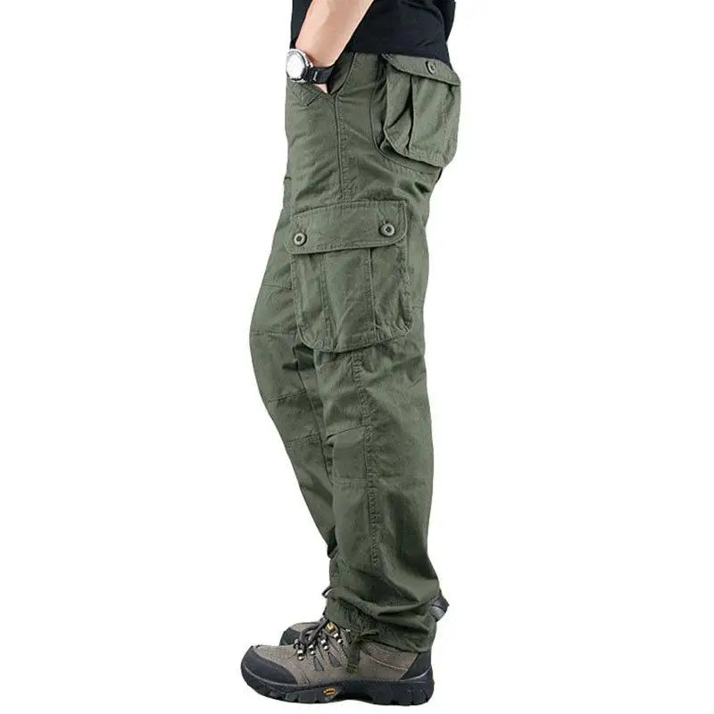 Tactical Cargo Pants for Men Cotton Work Trousers Hiking