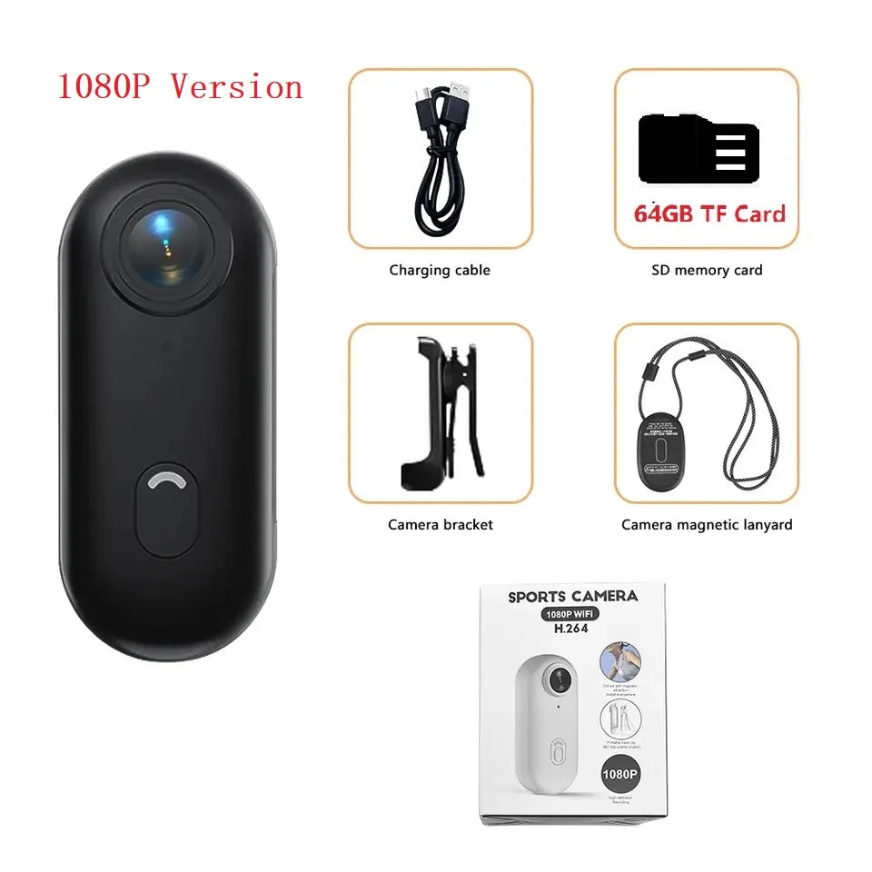 KIDKD 4K Action Camera for Bicycle Motorcycle Helmet WiFi