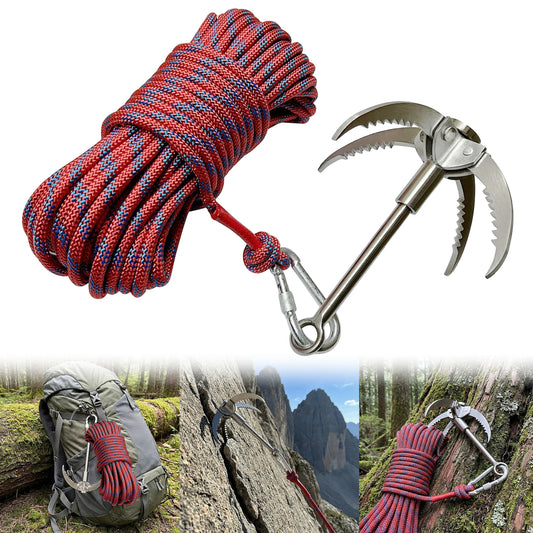 Grappling Hook Survival Gear For Outdoor Rock Climbing And Camping