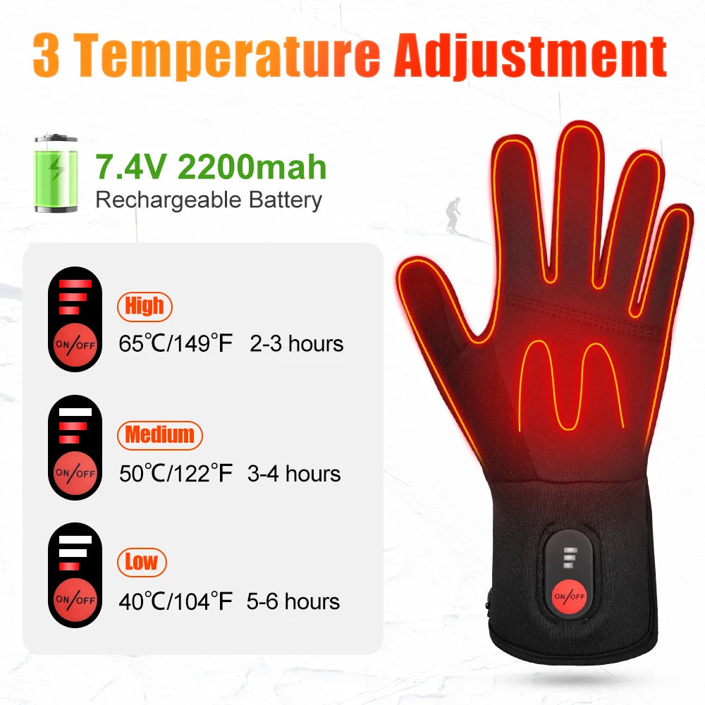 Savior Heat Heated Gloves Touch Screen Skiing Winter Men Women
