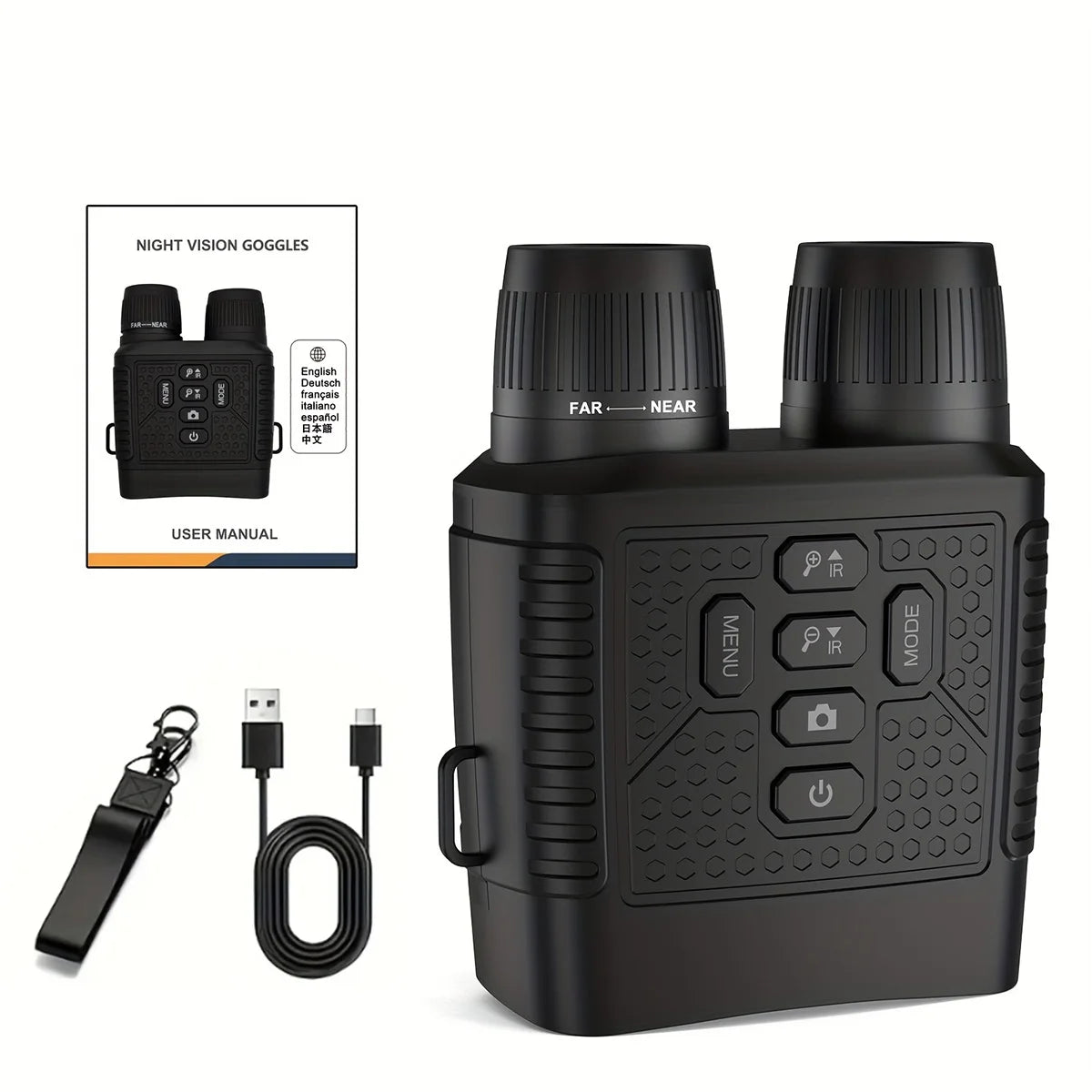 Rechargeable Digital Night Vision Binoculars With Large Screen