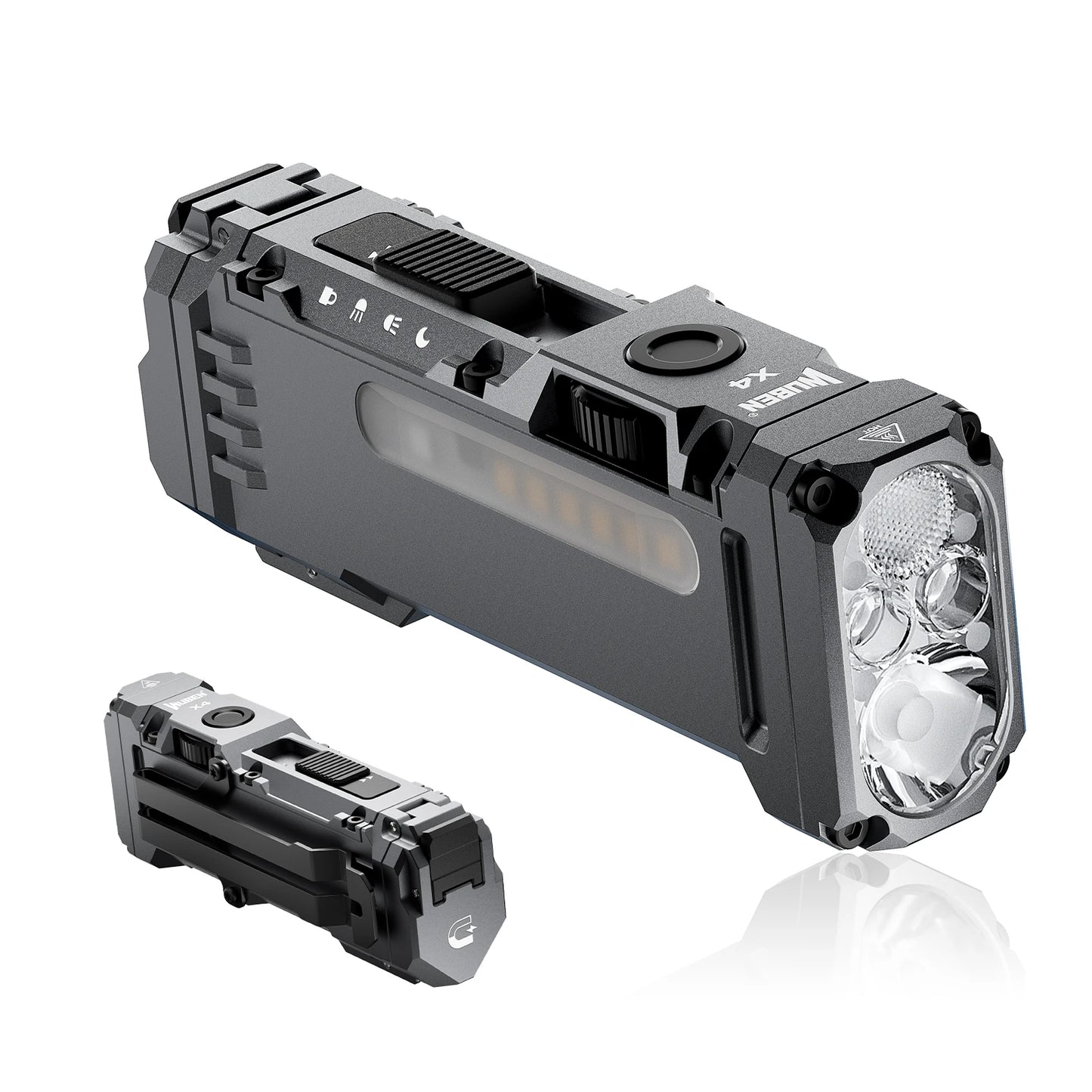 WUBEN X4 EDC Flashlight with RGB 1500 Lumens IP68 Magnetic