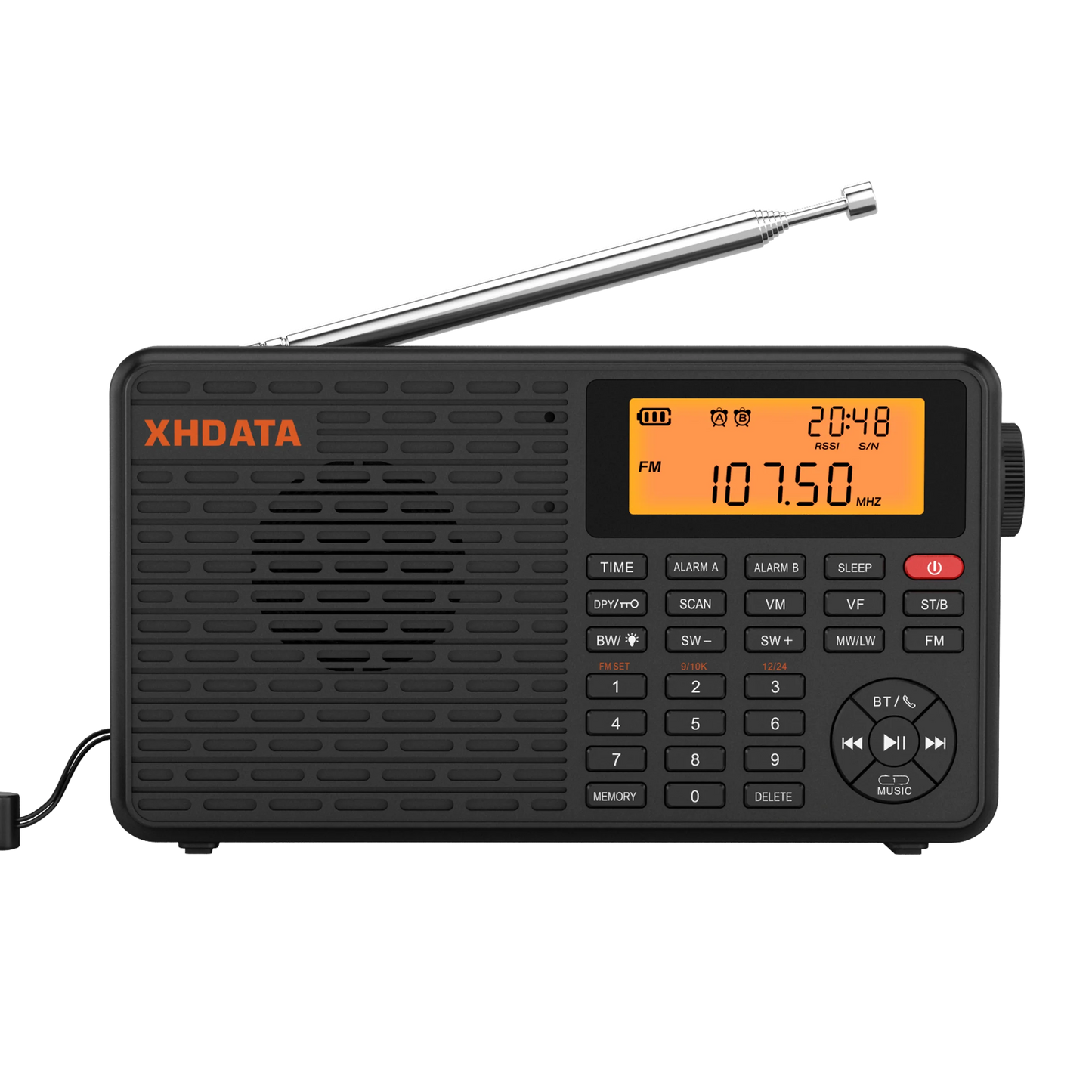 XHDATA D109 WorldBand DSP AM FM SW LW Receiver AlarmClock