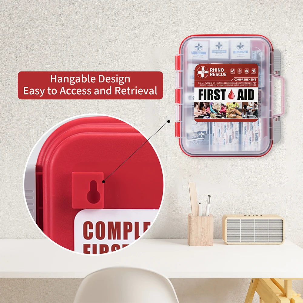 Rhino Rescue 350-Piece OSHA First Aid Kit For Home Office