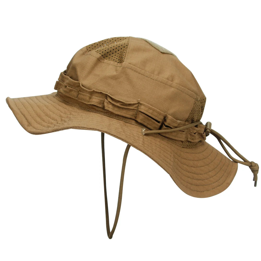 Unisex Breathable Boonie Hat For Outdoor Hiking And Fishing Windproof