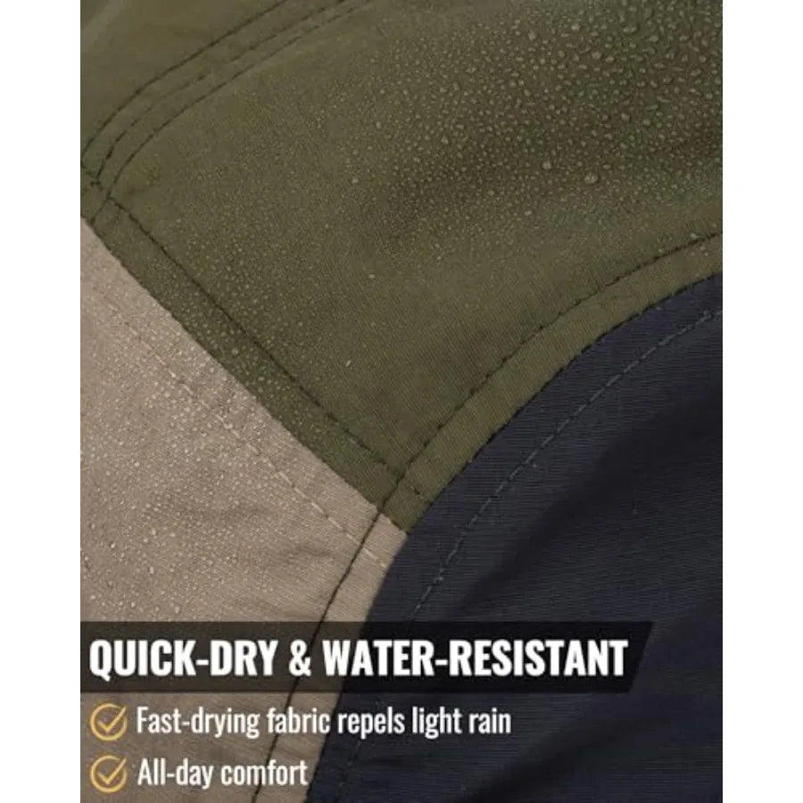Upf50 Plus Quick Dry 5 Panel Adjustable Baseball Hat Men