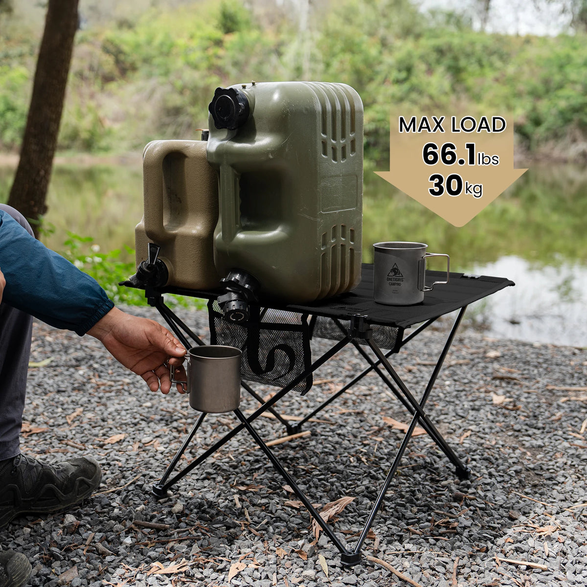 Onetrigsis Foldable Camping Table Lightweight Portable Sturdy Picnic Gear